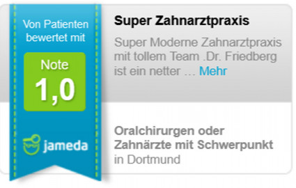 Wir gehören zu den Top-5-Zahnärzten in Dortmund!